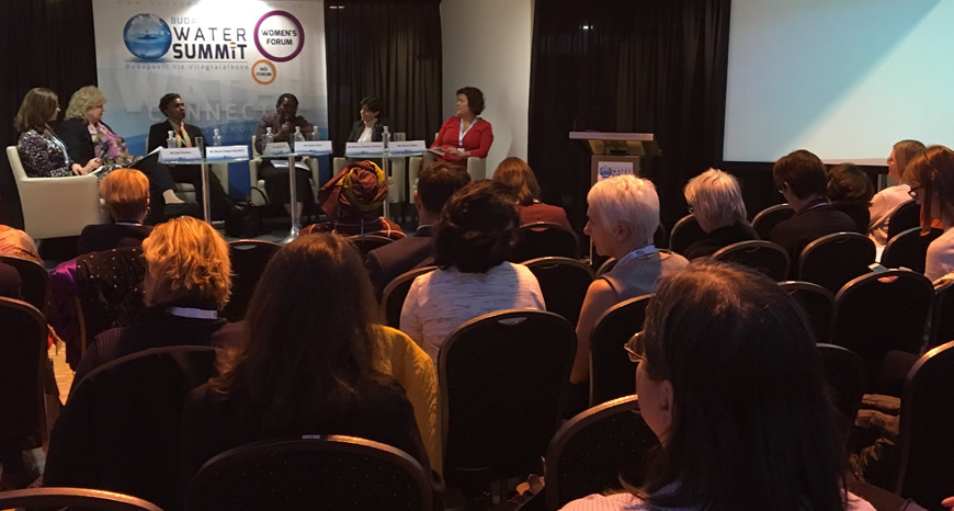 Panellists of the 'Water connects - Cooperative Solutions and Best Practices without Borders” Session at the Budapest Water Summit 2016