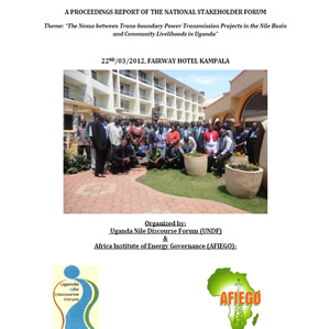 The Nexus between Trans-boundary Power Transmission Projects in the Nile Basin and Community Livelihoods in Uganda