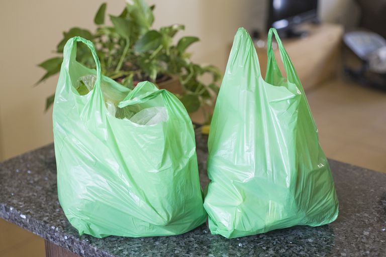 Typical nature of plastic bags (less than 5 microns) usually handed out at shops and supermarkets for packaging purposes